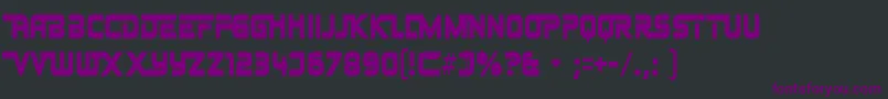 Шрифт Johnnyfe – фиолетовые шрифты на чёрном фоне