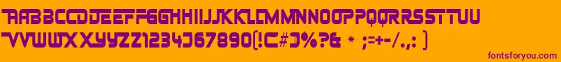 Johnnyfe Font – Purple Fonts on Orange Background