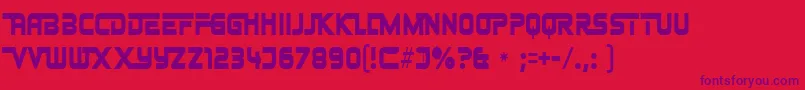 Johnnyfe Font – Purple Fonts on Red Background