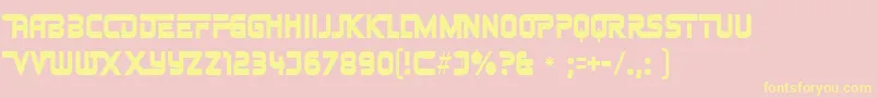 Johnnyfe Font – Yellow Fonts on Pink Background