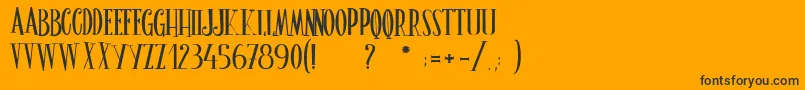LeGrimoireDuBonheur Font – Black Fonts on Orange Background