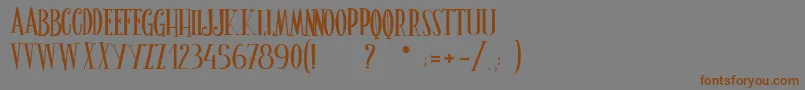 LeGrimoireDuBonheur Font – Brown Fonts on Gray Background
