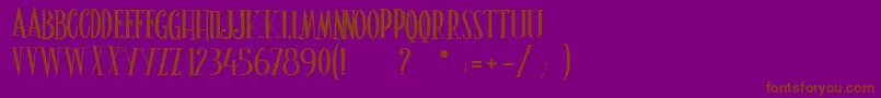 LeGrimoireDuBonheur Font – Brown Fonts on Purple Background