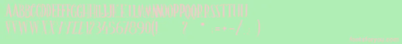 LeGrimoireDuBonheur-Schriftart – Rosa Schriften auf grünem Hintergrund
