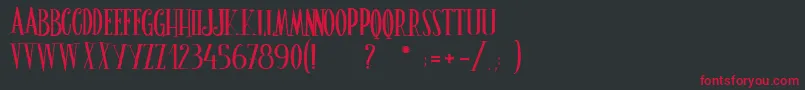 LeGrimoireDuBonheur Font – Red Fonts on Black Background