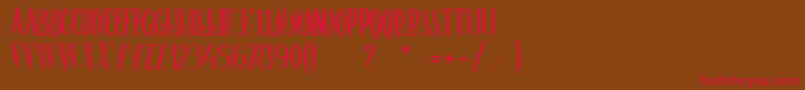 LeGrimoireDuBonheur Font – Red Fonts on Brown Background