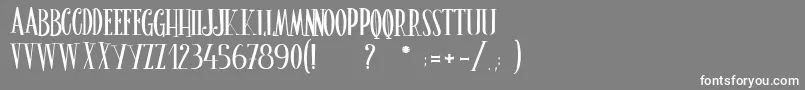 フォントLeGrimoireDuBonheur – 灰色の背景に白い文字