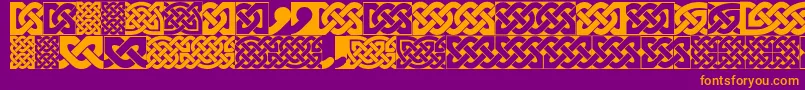 FigheadhPlain Font – Orange Fonts on Purple Background