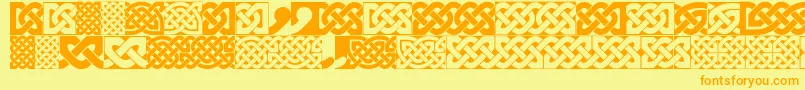 FigheadhPlain Font – Orange Fonts on Yellow Background