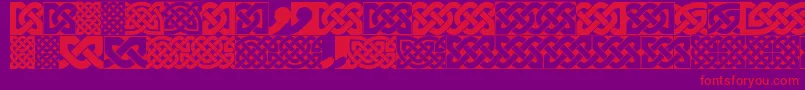 フォントFigheadhPlain – 紫の背景に赤い文字