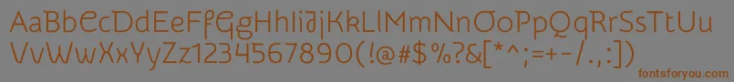 Шрифт Snippet – коричневые шрифты на сером фоне