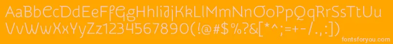 Snippet Font – Pink Fonts on Orange Background