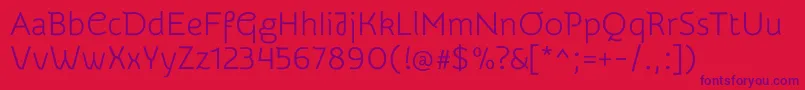 Snippet Font – Purple Fonts on Red Background