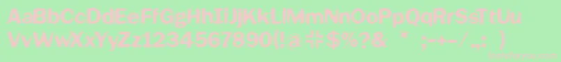 Frankophil Font – Pink Fonts on Green Background