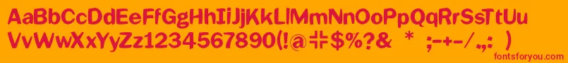 Frankophil Font – Red Fonts on Orange Background