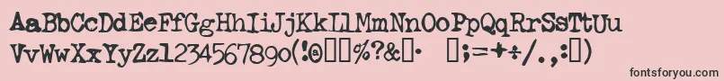 Ghostwri Font – Black Fonts on Pink Background