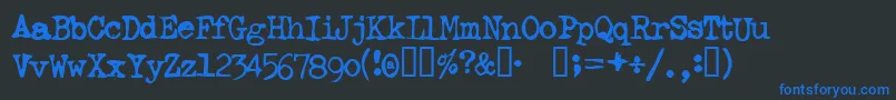 Ghostwri Font – Blue Fonts on Black Background
