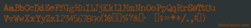 Ghostwri Font – Brown Fonts on Black Background