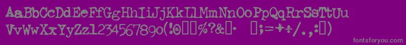 Ghostwri-Schriftart – Graue Schriften auf violettem Hintergrund