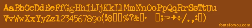 Ghostwri Font – Orange Fonts on Brown Background