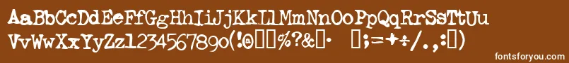 Шрифт Ghostwri – белые шрифты на коричневом фоне