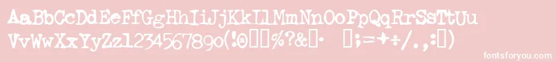 Ghostwri Font – White Fonts on Pink Background