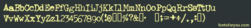 Ghostwri Font – Yellow Fonts on Black Background