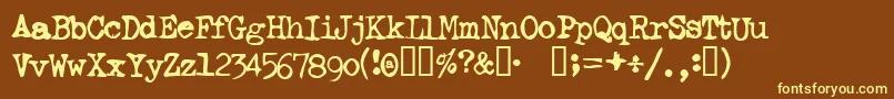 Ghostwri Font – Yellow Fonts on Brown Background