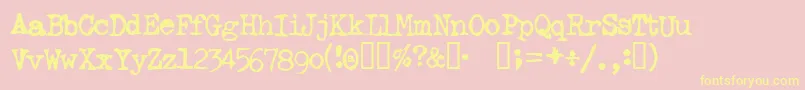 Ghostwri Font – Yellow Fonts on Pink Background
