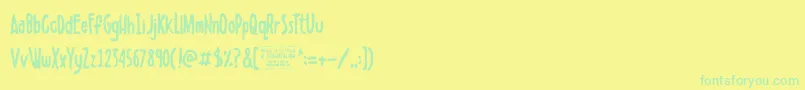 Boldenstein Font – Green Fonts on Yellow Background