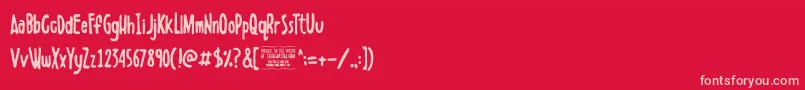 Boldenstein Font – Pink Fonts on Red Background