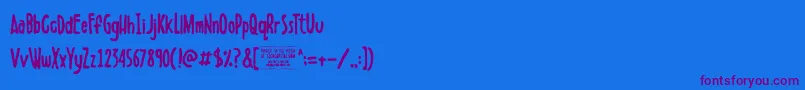 Boldenstein Font – Purple Fonts on Blue Background