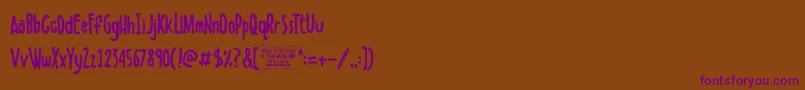 Шрифт Boldenstein – фиолетовые шрифты на коричневом фоне