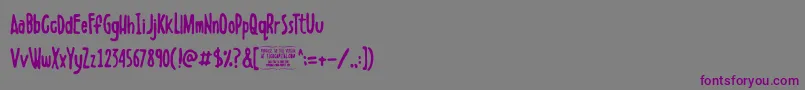 Boldenstein-Schriftart – Violette Schriften auf grauem Hintergrund