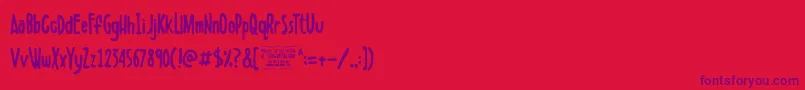 Boldenstein Font – Purple Fonts on Red Background