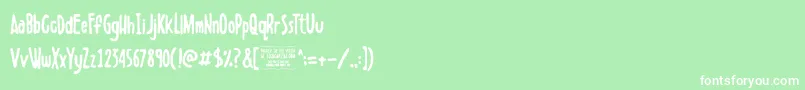 Boldenstein Font – White Fonts on Green Background