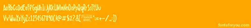 Boldenstein Font – Yellow Fonts on Orange Background
