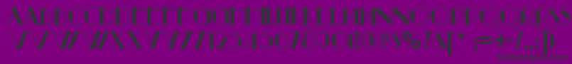 フォントRaconteurnf – 紫の背景に黒い文字