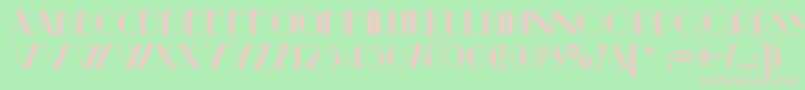 Raconteurnf Font – Pink Fonts on Green Background