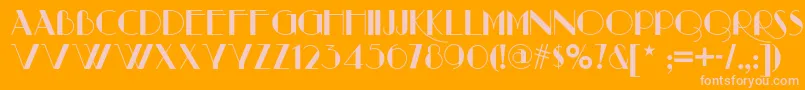 Raconteurnf Font – Pink Fonts on Orange Background