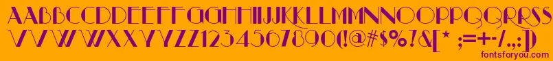 Raconteurnf Font – Purple Fonts on Orange Background