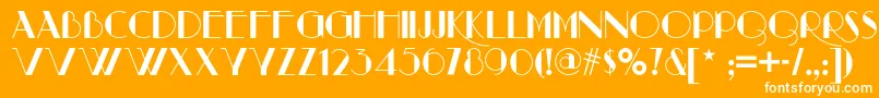 Raconteurnf Font – White Fonts on Orange Background