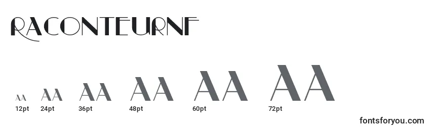 Raconteurnf Font Sizes
