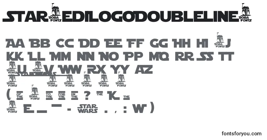 A fonte StarJediLogoDoubleline1 – alfabeto, números, caracteres especiais