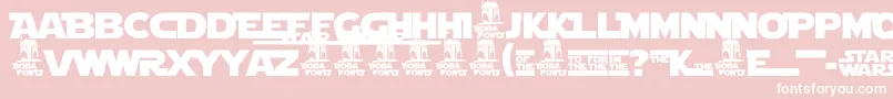 StarJediLogoDoubleline1 Font – White Fonts on Pink Background