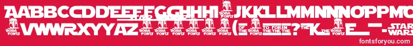 StarJediLogoDoubleline1 Font – White Fonts on Red Background