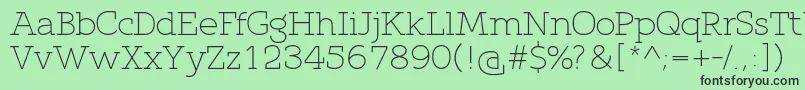 QlarendonLight Font – Black Fonts on Green Background