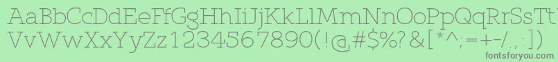 QlarendonLight Font – Gray Fonts on Green Background