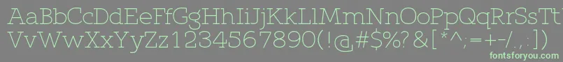 QlarendonLight Font – Green Fonts on Gray Background