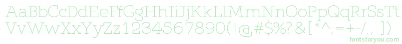 QlarendonLight Font – Green Fonts on White Background